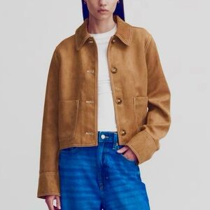 New H&M Collar Jacket With Contrast Topstitching